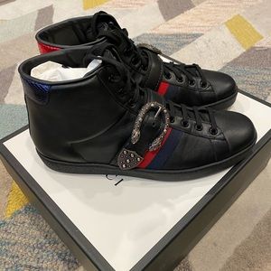 Gucci Ace hightop sneaker with buckle detail